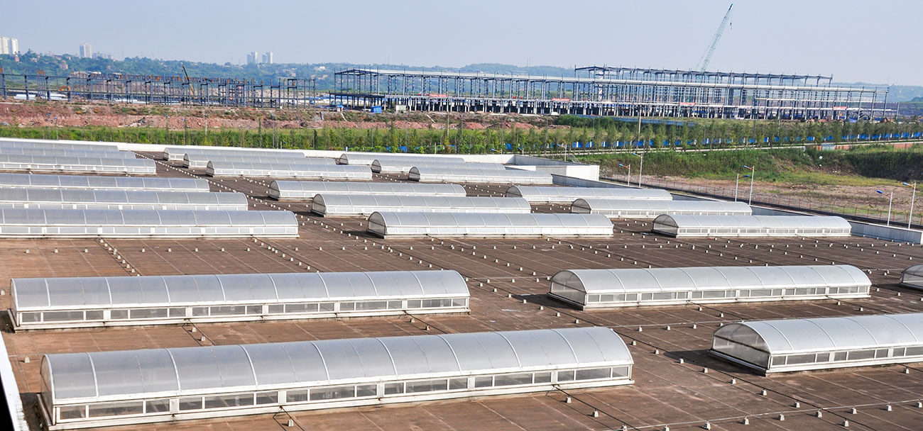 smoke lift continuous rooflight